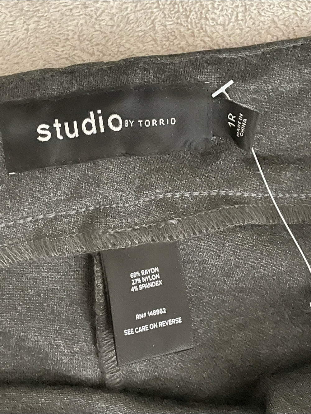 Torrid Studio Pull-on Luxe Ponte Charcoal Pencil Pant - Picture 11 of 11